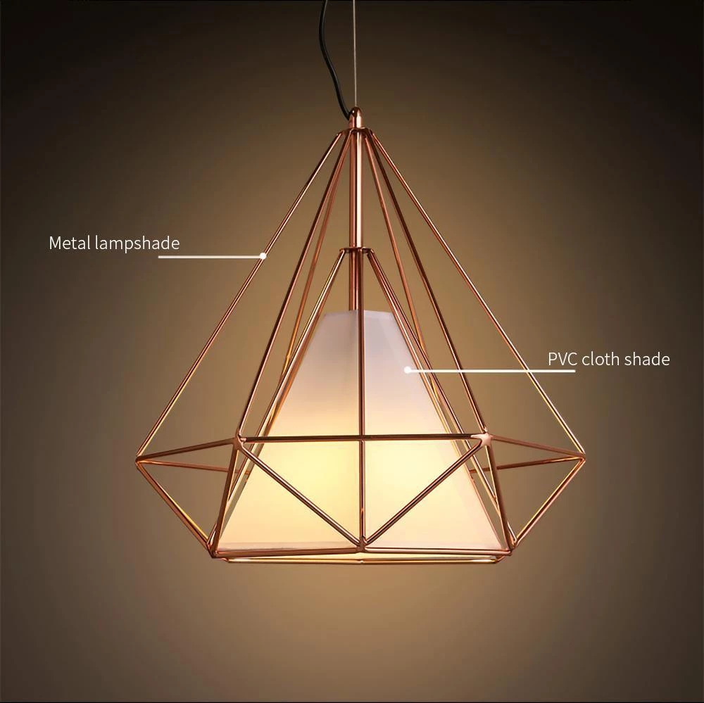 Vakkerlight Pendant Lights Diamond Cage Metal Pendant