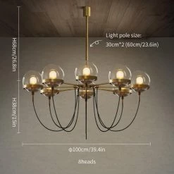 Vakkerlight Glass Ball Chandelier Chandeliers