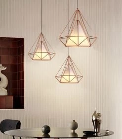 Vakkerlight Pendant Lights Diamond Cage Metal Pendant