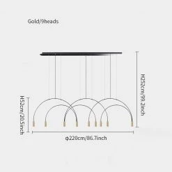 Vakkerlight Chandeliers Arcs Pendant Light