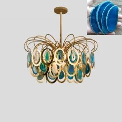 Vakkerlight Luxury Pendant Slice Agate Chandelier