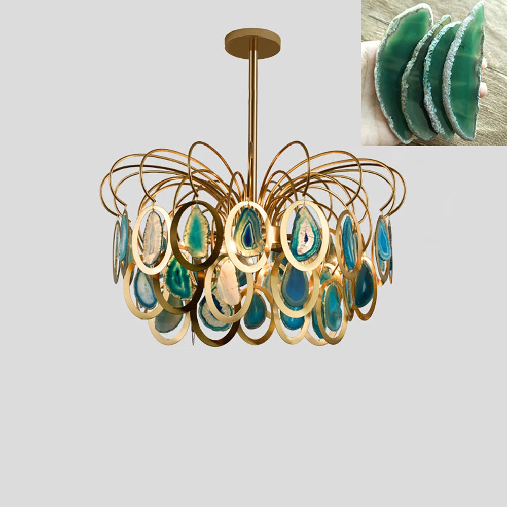 Vakkerlight Luxury Pendant Slice Agate Chandelier