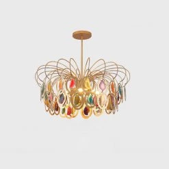 Vakkerlight Luxury Pendant Slice Agate Chandelier