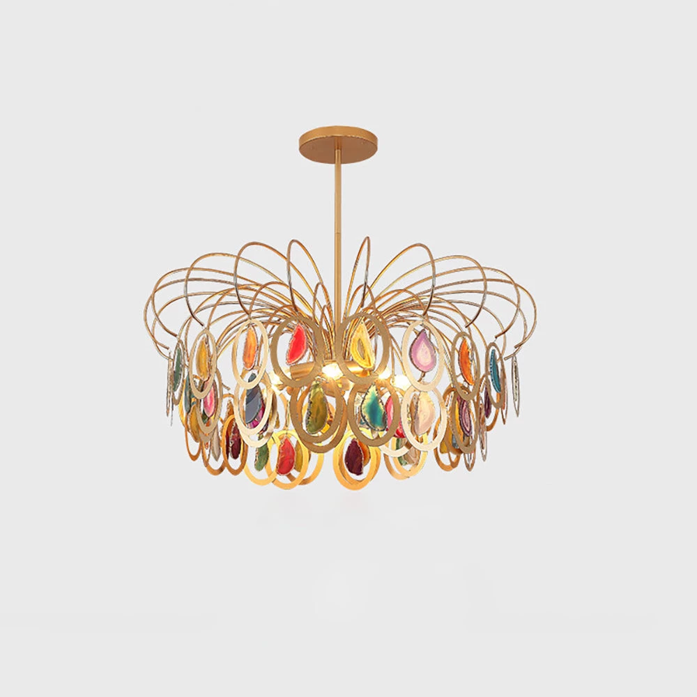 Vakkerlight Luxury Pendant Slice Agate Chandelier
