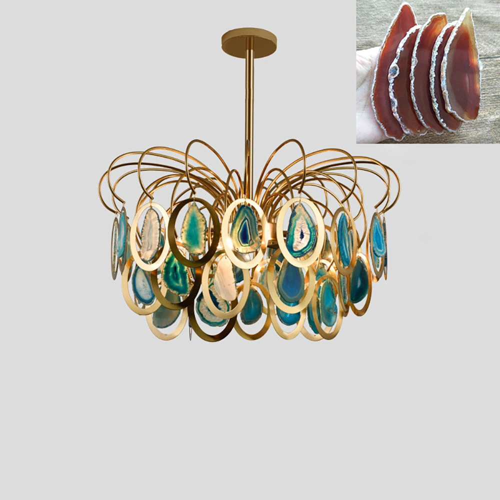 Vakkerlight Luxury Pendant Slice Agate Chandelier