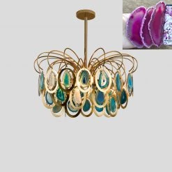 Vakkerlight Luxury Pendant Slice Agate Chandelier