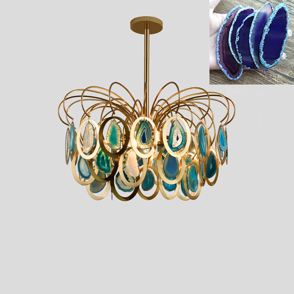 Vakkerlight Luxury Pendant Slice Agate Chandelier