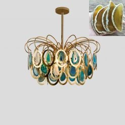 Vakkerlight Luxury Pendant Slice Agate Chandelier