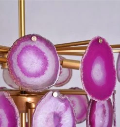 Vakkerlight Chandeliers Slice Agate Tower Chandelier