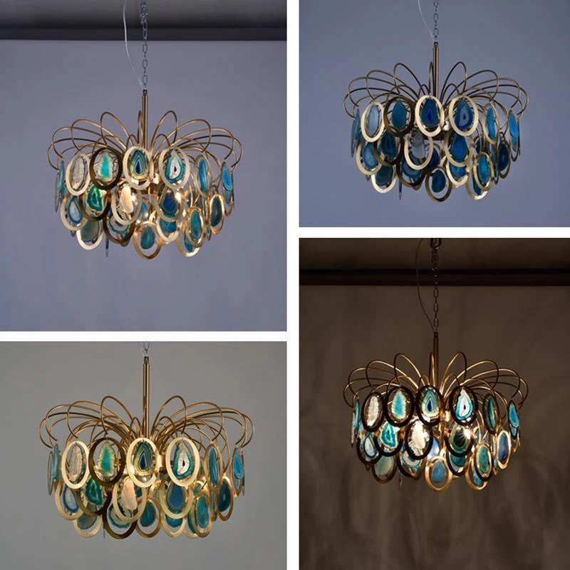 Vakkerlight Luxury Pendant Slice Agate Chandelier