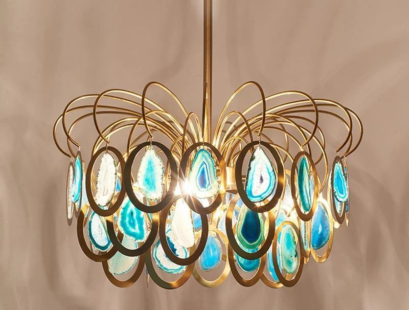 Vakkerlight Luxury Pendant Slice Agate Chandelier