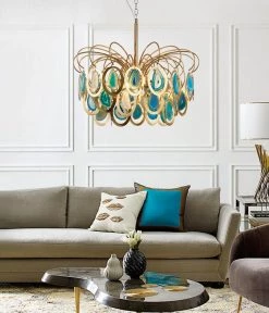 Vakkerlight Luxury Pendant Slice Agate Chandelier
