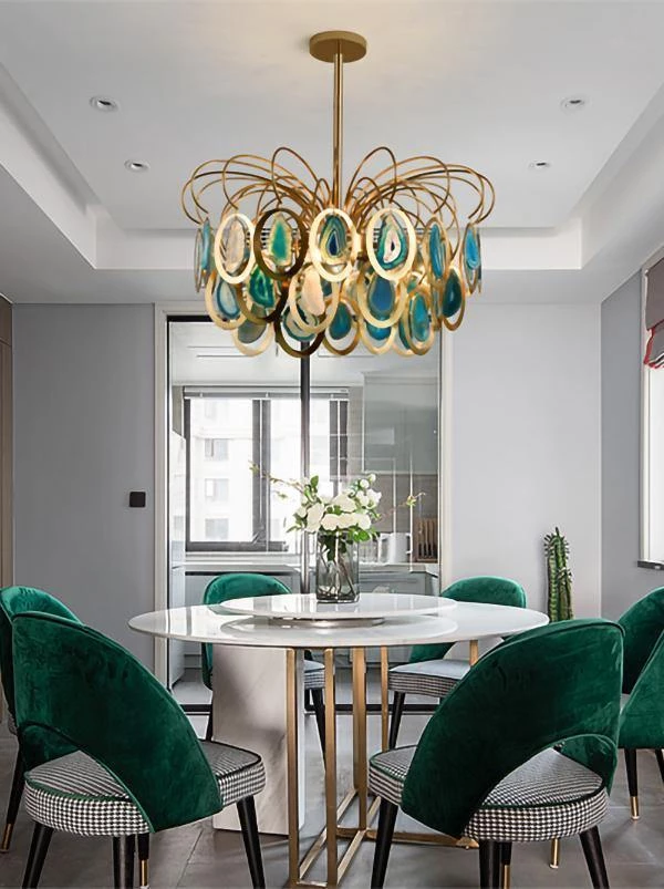 Vakkerlight Luxury Pendant Slice Agate Chandelier