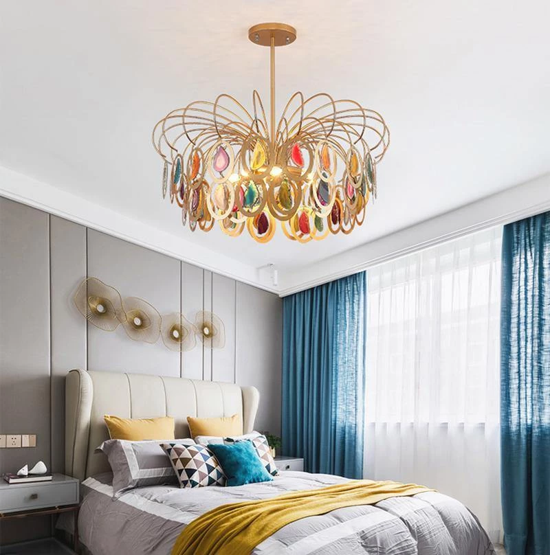 Vakkerlight Luxury Pendant Slice Agate Chandelier