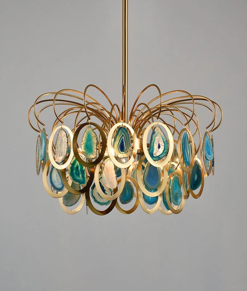Vakkerlight Luxury Pendant Slice Agate Chandelier