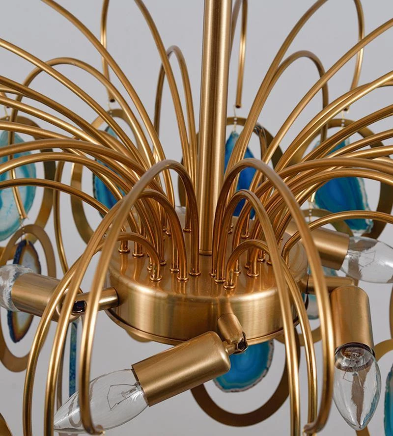 Vakkerlight Luxury Pendant Slice Agate Chandelier