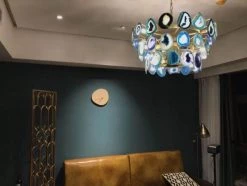 Vakkerlight Chandeliers Slice Agate Tower Chandelier