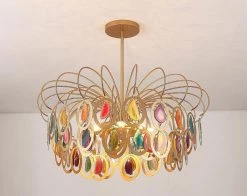 Vakkerlight Luxury Pendant Slice Agate Chandelier