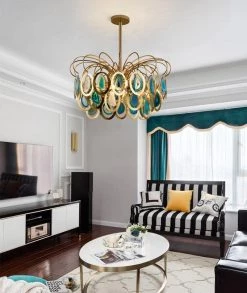 Vakkerlight Luxury Pendant Slice Agate Chandelier