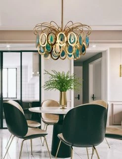 Vakkerlight Luxury Pendant Slice Agate Chandelier