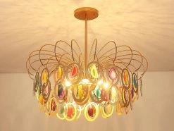 Vakkerlight Luxury Pendant Slice Agate Chandelier