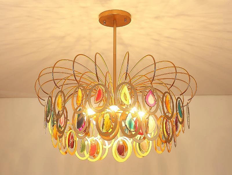 Vakkerlight Luxury Pendant Slice Agate Chandelier