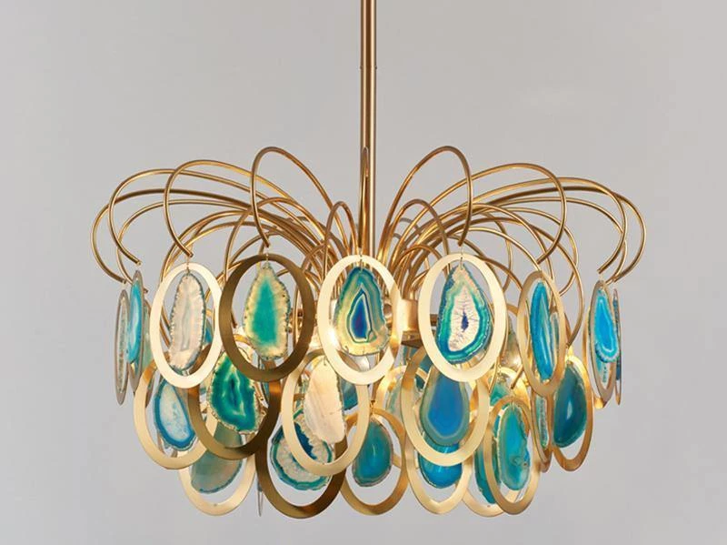 Vakkerlight Luxury Pendant Slice Agate Chandelier