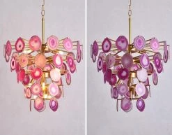 Vakkerlight Chandeliers Slice Agate Tower Chandelier