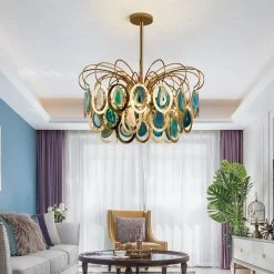 Vakkerlight Luxury Pendant Slice Agate Chandelier