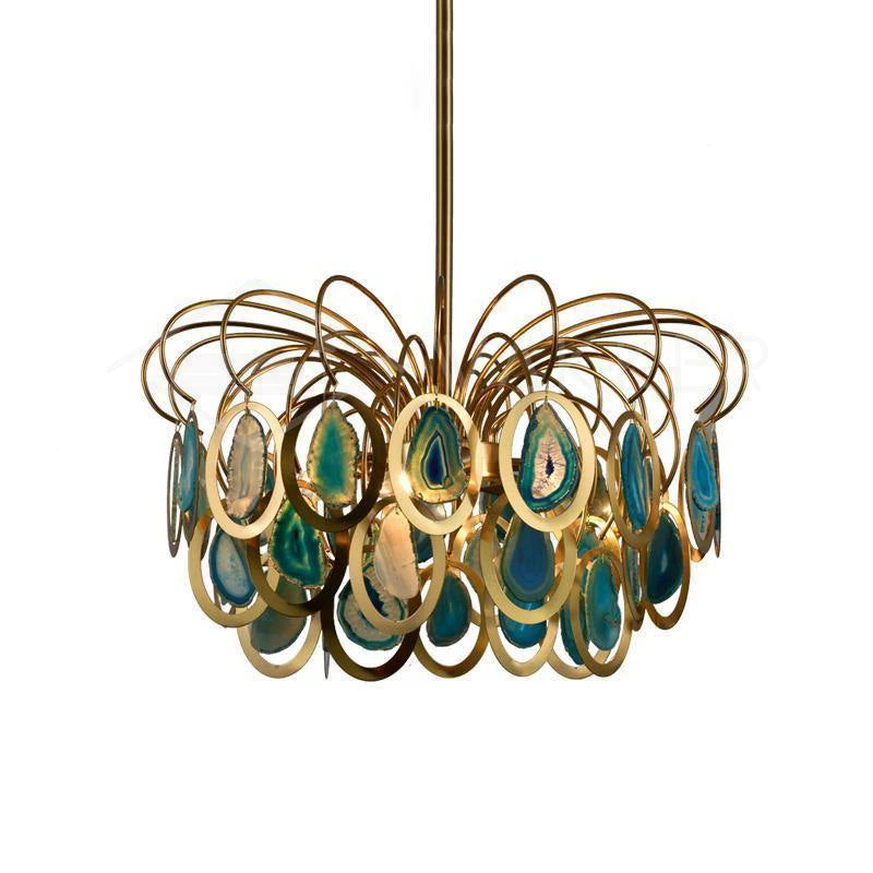 Vakkerlight Luxury Pendant Slice Agate Chandelier