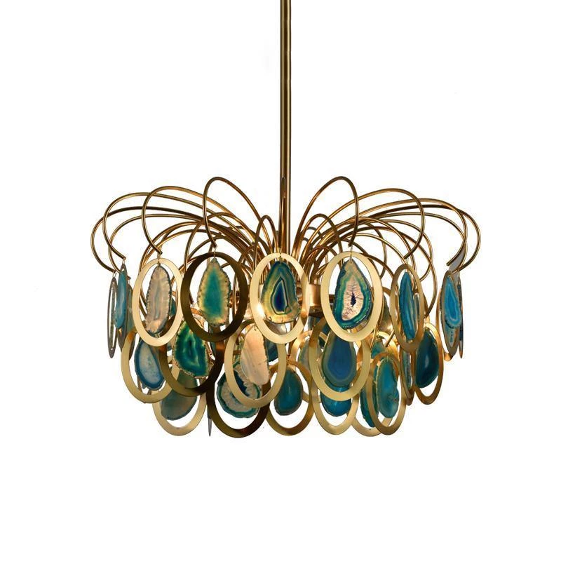 Vakkerlight Luxury Pendant Slice Agate Chandelier
