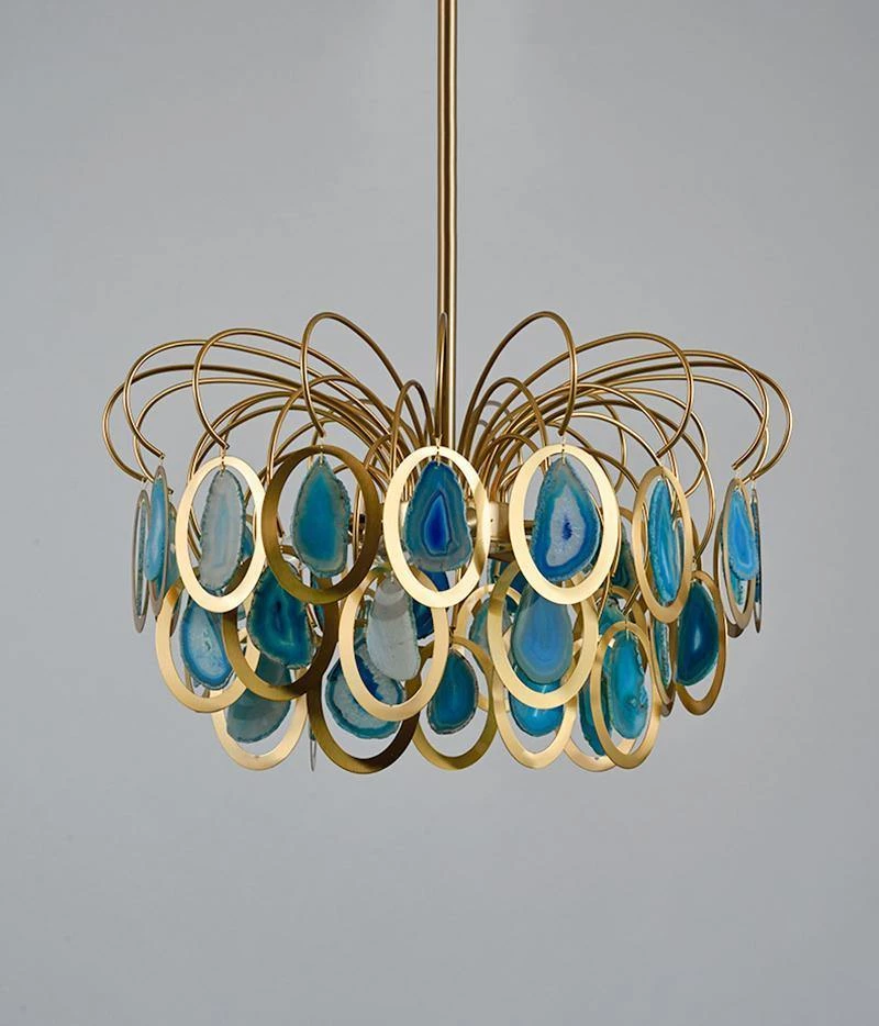 Vakkerlight Luxury Pendant Slice Agate Chandelier