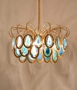 Vakkerlight Luxury Pendant Slice Agate Chandelier