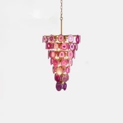 Vakkerlight Chandeliers Slice Agate Tower Chandelier