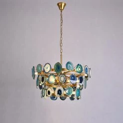 Vakkerlight Chandeliers Slice Agate Tower Chandelier