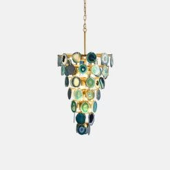 Vakkerlight Chandeliers Slice Agate Tower Chandelier