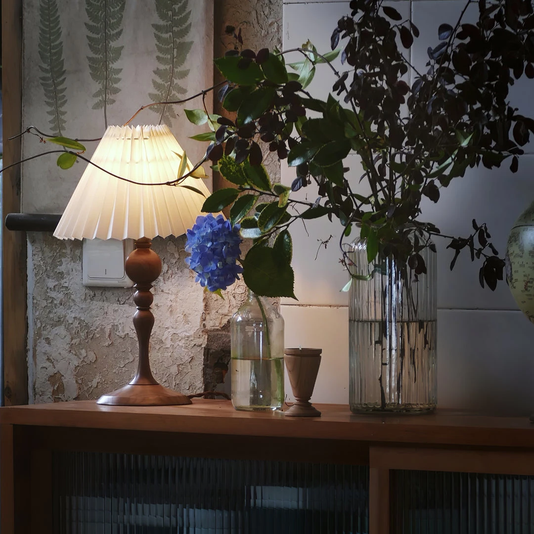 Vakkerlight Bellini Wooden Turned Table Lamp Table Lamps