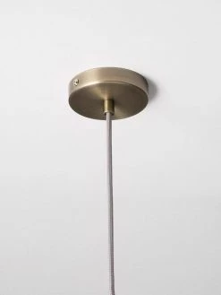 Vakkerlight Brass Pendant & Opal Shade