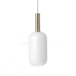 Vakkerlight Brass Pendant & Opal Shade