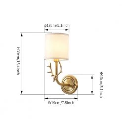 Vakkerlight Brass Deer Head Wall Light