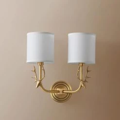 Vakkerlight Brass Deer Head Wall Light