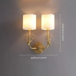 Vakkerlight Brass Deer Head Wall Light