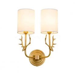 Vakkerlight Brass Deer Head Wall Light