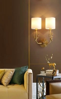 Vakkerlight Brass Deer Head Wall Light