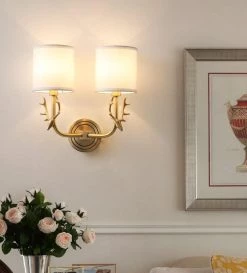 Vakkerlight Brass Deer Head Wall Light