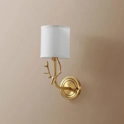Vakkerlight Brass Deer Head Wall Light