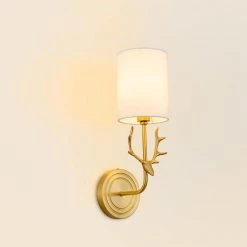Vakkerlight Brass Deer Head Wall Light
