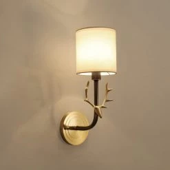 Vakkerlight Brass Deer Head Wall Light