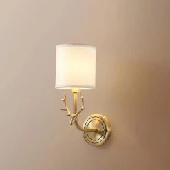 Vakkerlight Brass Deer Head Wall Light