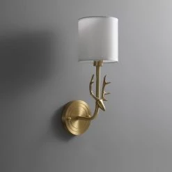 Vakkerlight Brass Deer Head Wall Light
